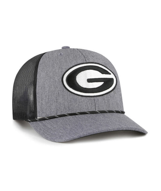 GEORGIA BULLDOGS CHARCOAL CARBON ROPE 47 TRUCKER