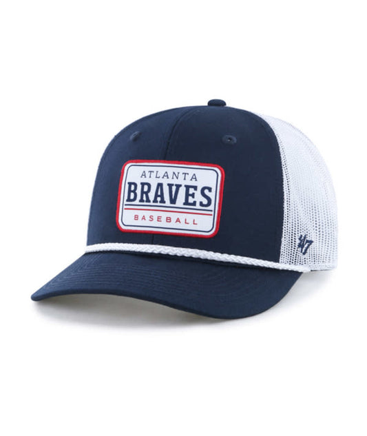 ATLANTA BRAVES NAVY ELLINGTON TC ROPE 47 TRUCKER