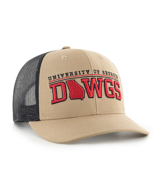 GEORGIA BULLDOGS KHAKI NCAA LOCAL STATEMENT 47TRUCKER - J&W Sports Apparel