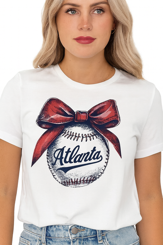 Atlanta Braves Baseball Women's White T-Shirt
