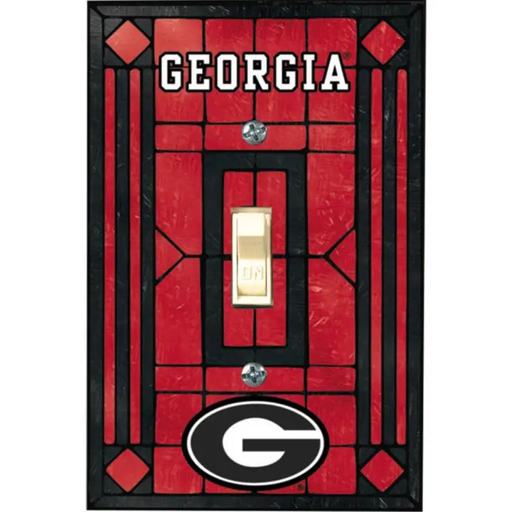Georgia Bulldogs - Art Glass Switch Cover - J&W Sports Apparel