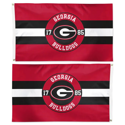 Georgia Bulldogs  Double  Side  Applique Flags 3' x 5'