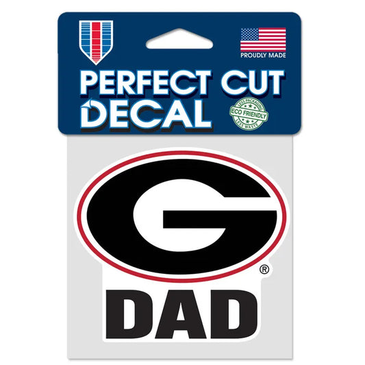 Georgia Bulldogs DAD  Perfect Cut Color Decal 4" x 4"