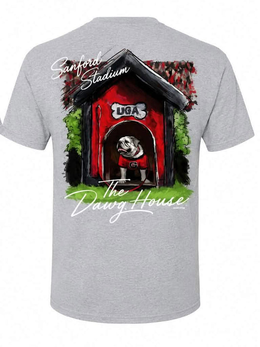 GEORGIA BULLDOGS - UGA DAWG HOUSE LIGHT STEEL T-SHIRT