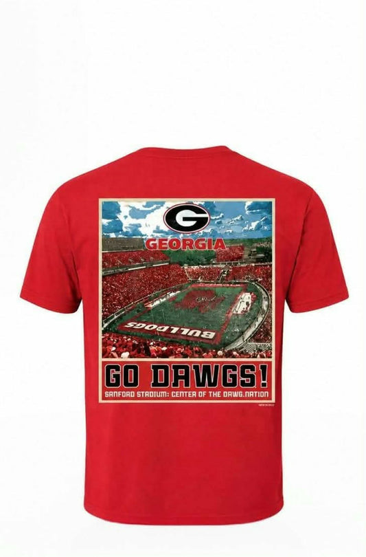 Georgia Bulldogs - UGA Stadium Poster Red Shirt