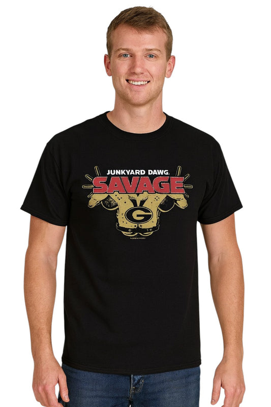 Georgia Bulldogs Junkyard Dawg Black Savage T-Shirt