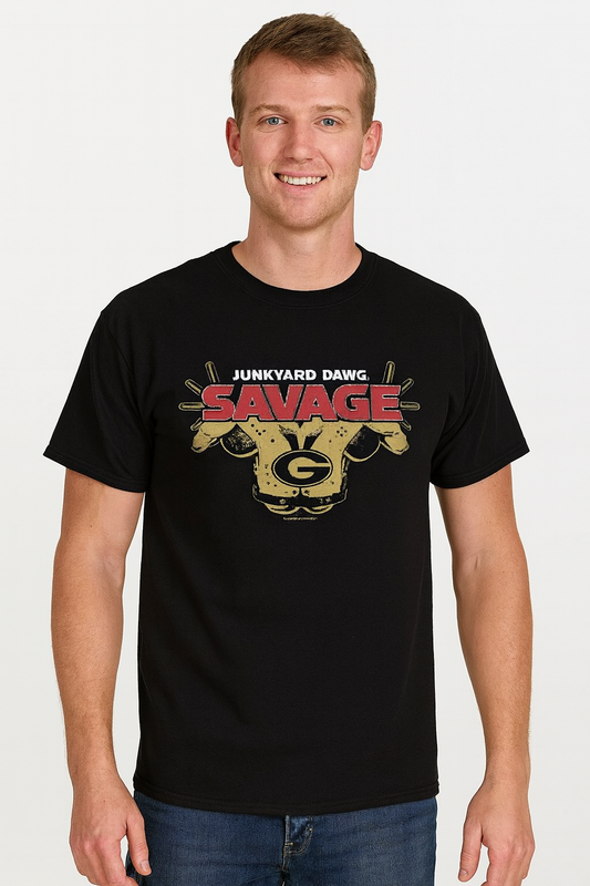 Georgia Bulldogs Junkyard Dawg Black Savage T-Shirt