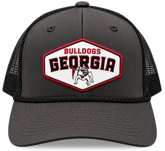 Georgia Bulldogs Vintage Graphite Ace Out Rope Trucker Snapback Hat