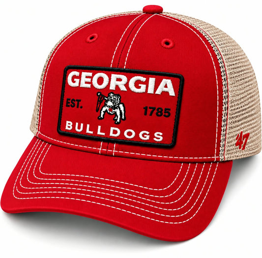 Georgia Bulldogs ‘47 Brand Clean Up  Red Dawgs Adjustable Snapback Hat Cap UGA patch