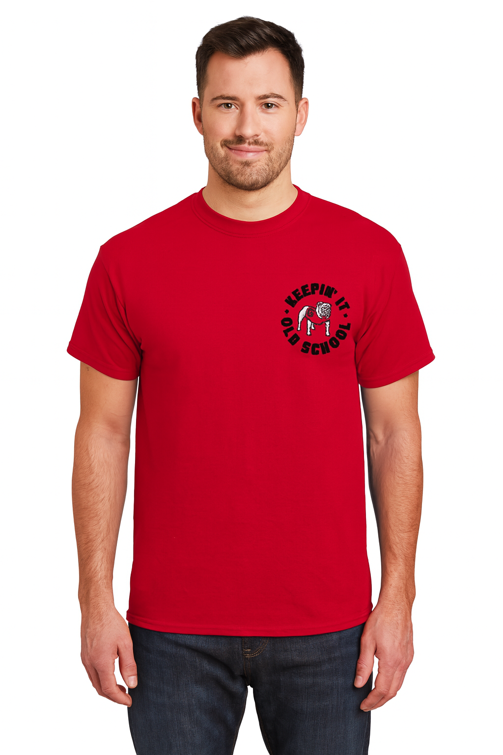 Georgia Bulldogs -  Mixed Tapes Short Sleeve Red T-Shirt - J&W Sports Apparel