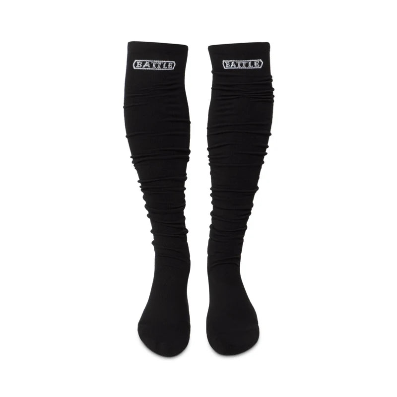 Battle Long Football  Socks - Black