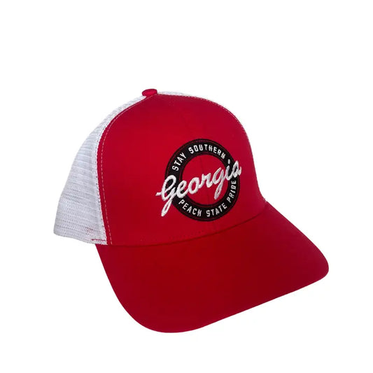 Peach State Pride - Youth Retro Georgia Mesh Back Trucker Hat