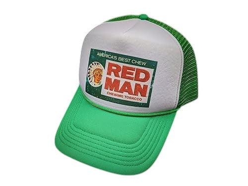 Red Man Chewing Tobacco- Vintage Retro Trucker Hat Cap J&W Sports Apparel The Candy Collections