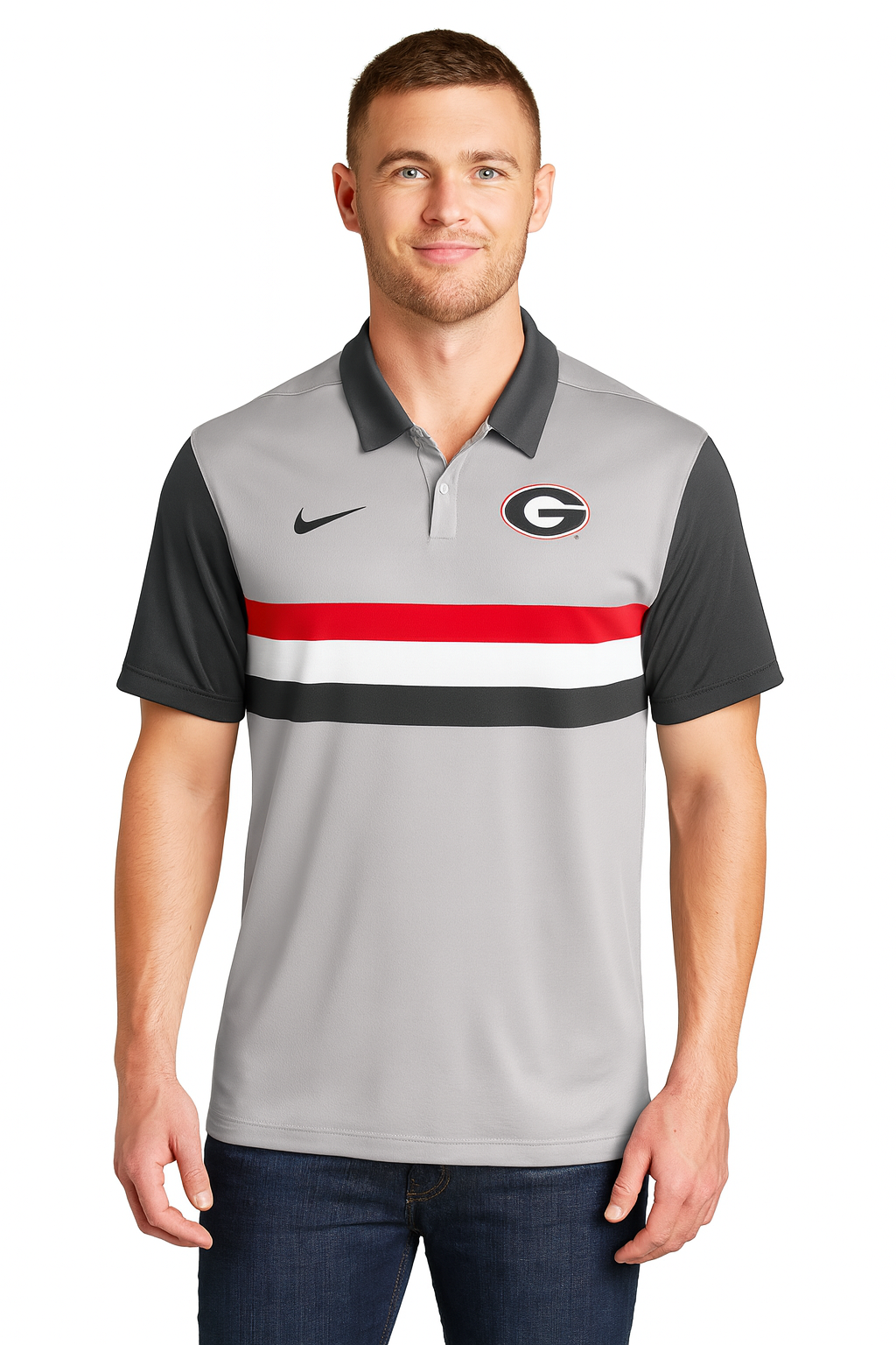 Georgia Bulldogs Nike Vapor Performance Polo - Gray/Black