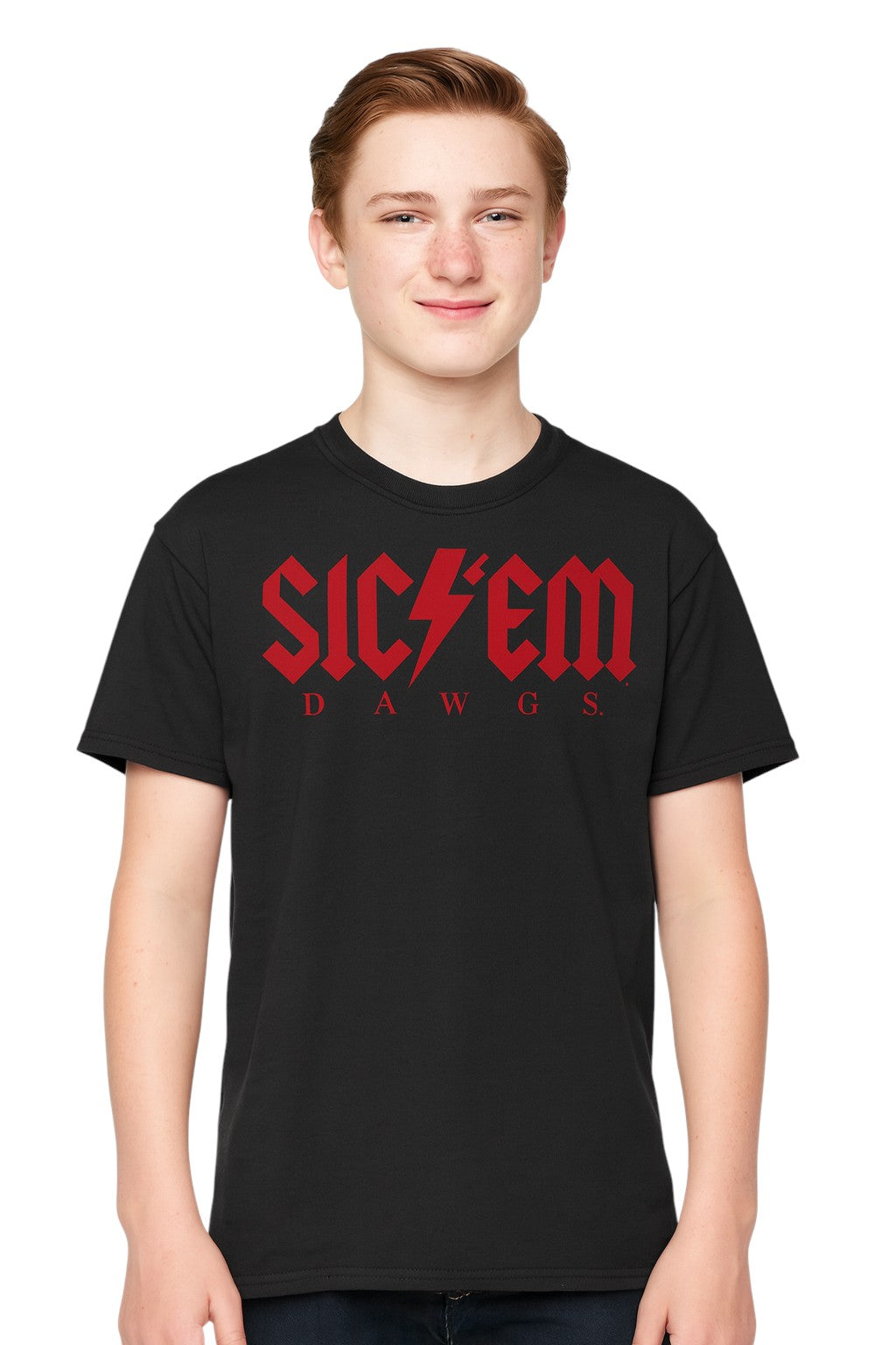 GEORGIA BULLDOGS -UGA BOLT BLACK SHIRTS YOUTH