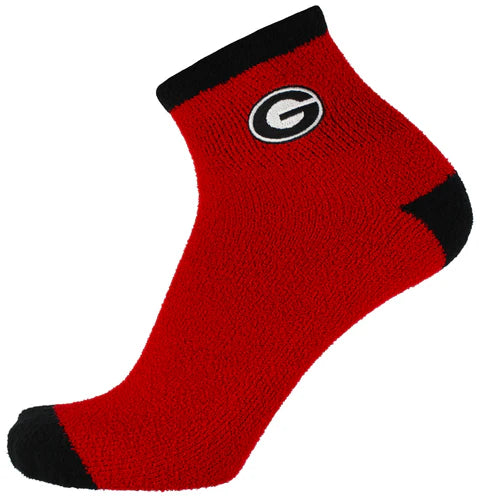 Georgia Bulldogs Solid Fuzzy Socks