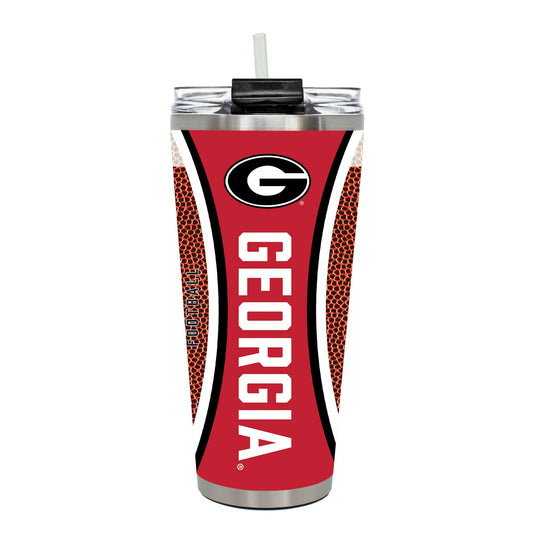 Georgia Bulldogs Football Pattern 32oz Tumbler - J&W Sports Apparel