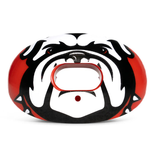 GA Bulldog Oxygen Football Mouthguard — Relentless Energy, Max Airflow & No-Boil Comfort