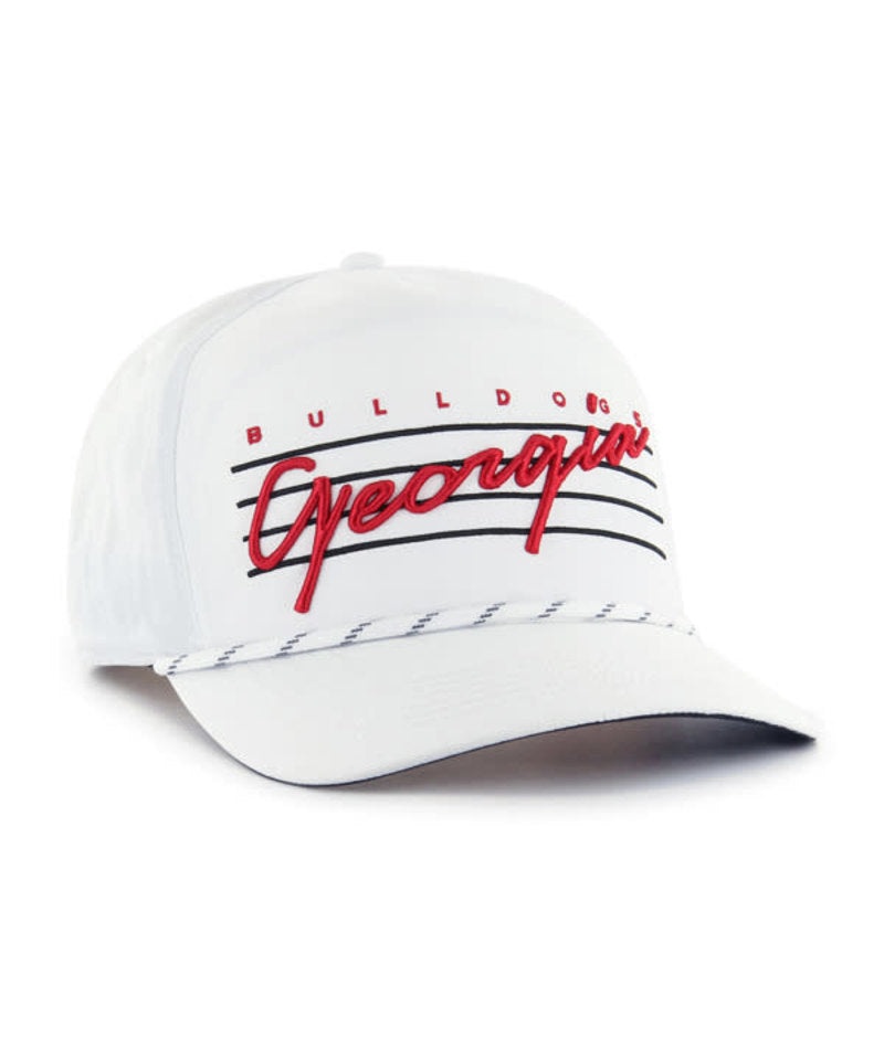 Georgia Bulldogs White Downburst Hitch Rope Adjustable Hat