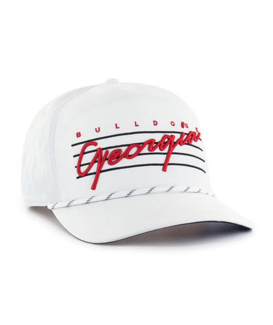 Georgia Bulldogs White Downburst Hitch Rope Adjustable Hat
