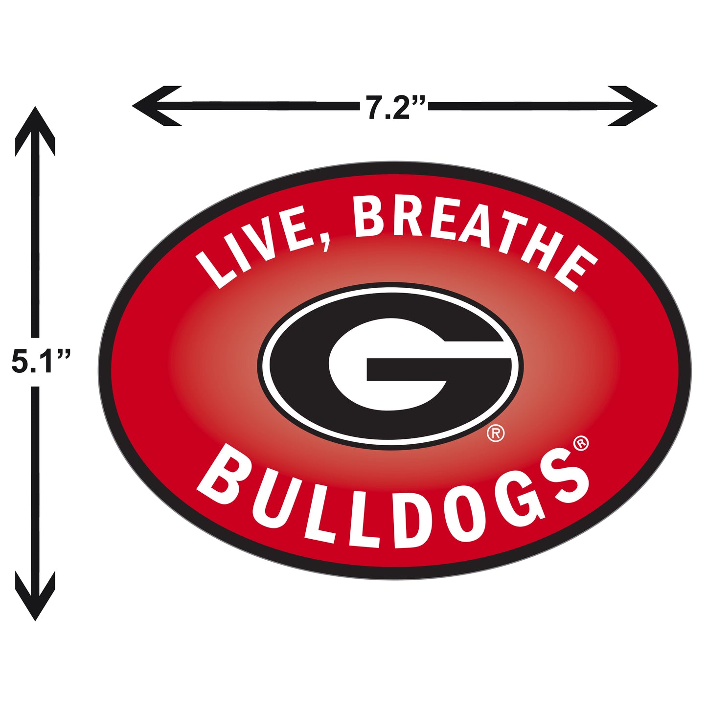 Georgia Bulldogs Live-Breath Auto Decal