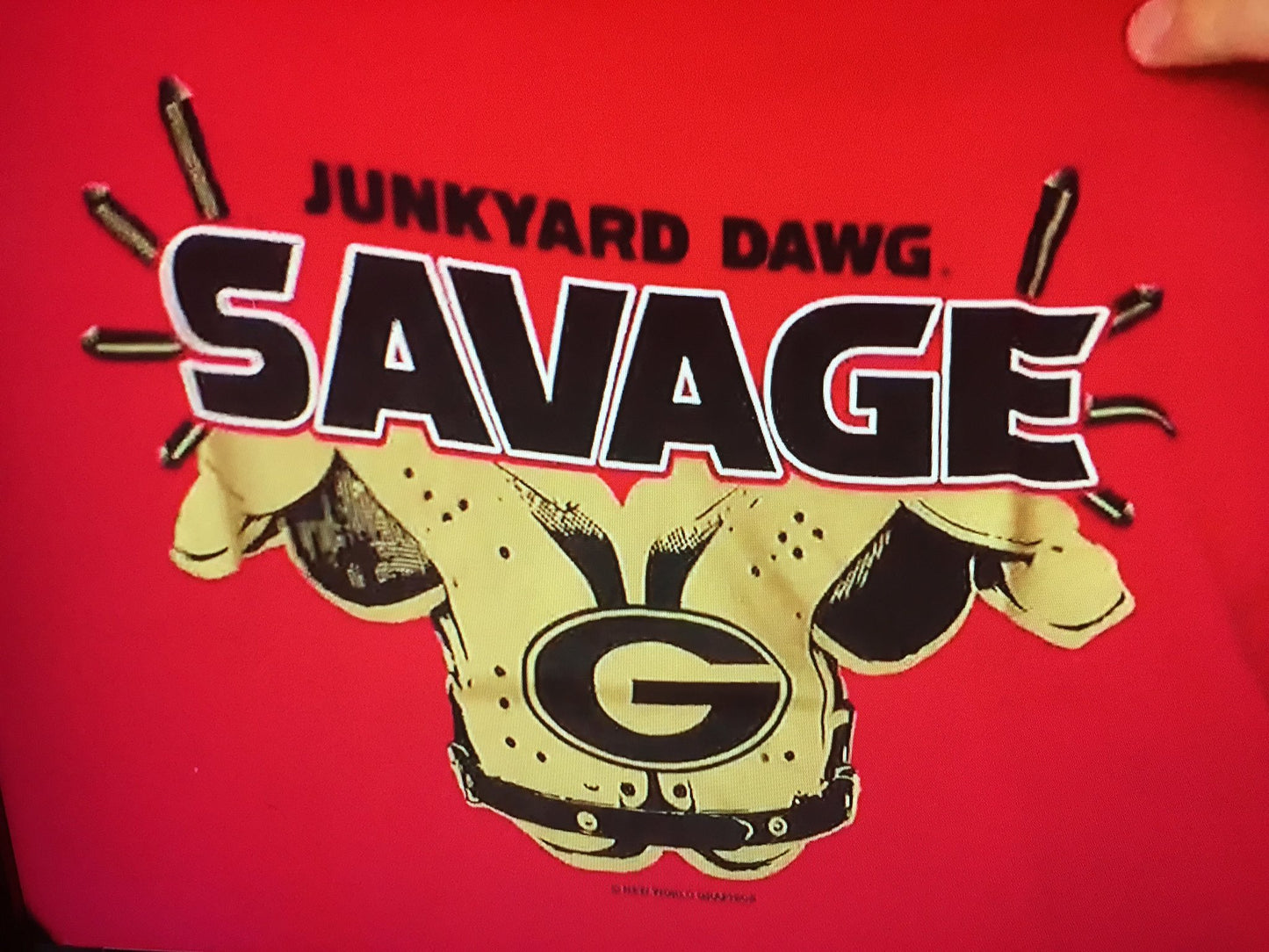 Georgia Bulldogs Junkyard Dawg Red Savage T-Shirt