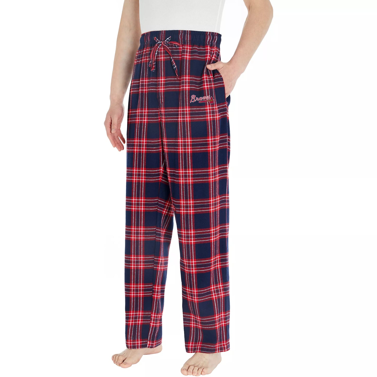 Atlanta Braves Navy Accolade Flannel Pants