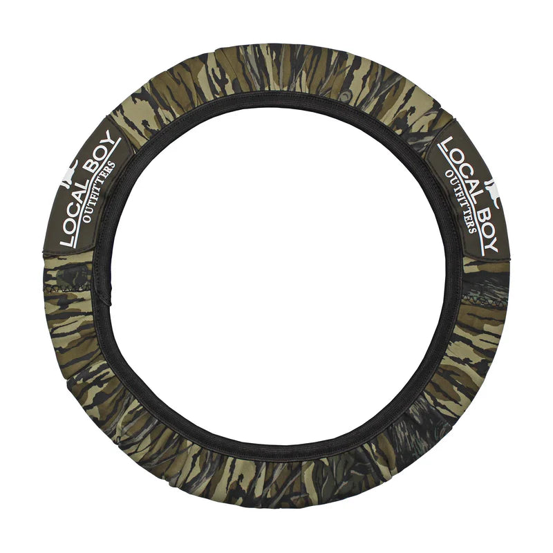 Local Boy  Steering Wheel Cover Tree Stand Camo