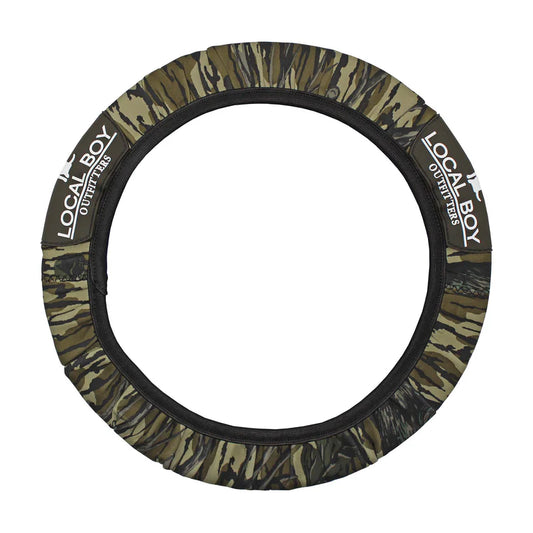 Local Boy  Steering Wheel Cover Tree Stand Camo
