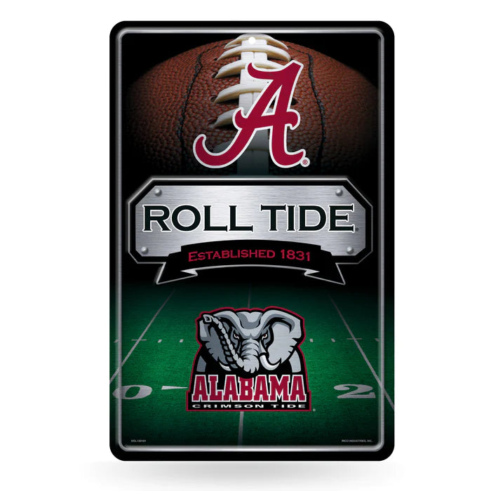 Alabama Crimson Tide  Embossed Metal Wall Sign