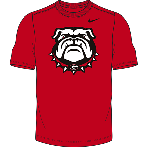 Georgia Bulldogs Red Nike Cotton Alternate Logo Tee