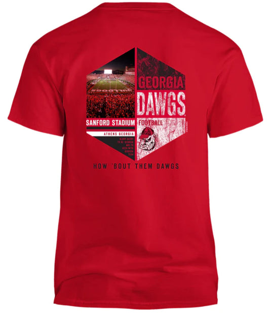 Georgia Bulldogs Red Stanford Stadium How Bout Them Dawgs Shirt