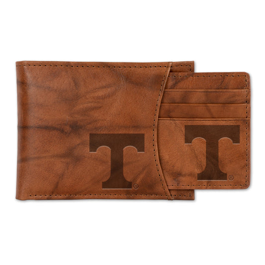 Tennessee University Genuine Leather 2-In-1 Slider Wallet Set