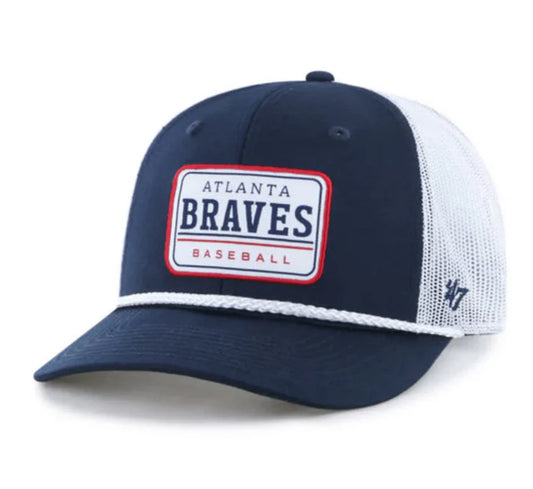 ATLANTA BRAVES NAVY ELLINGTON TC ROPE 47 TRUCKER