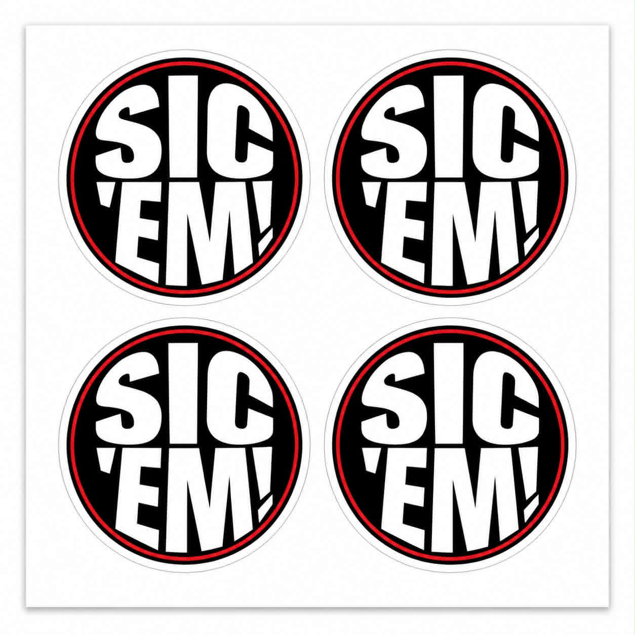 Sic'em 4 pack decals