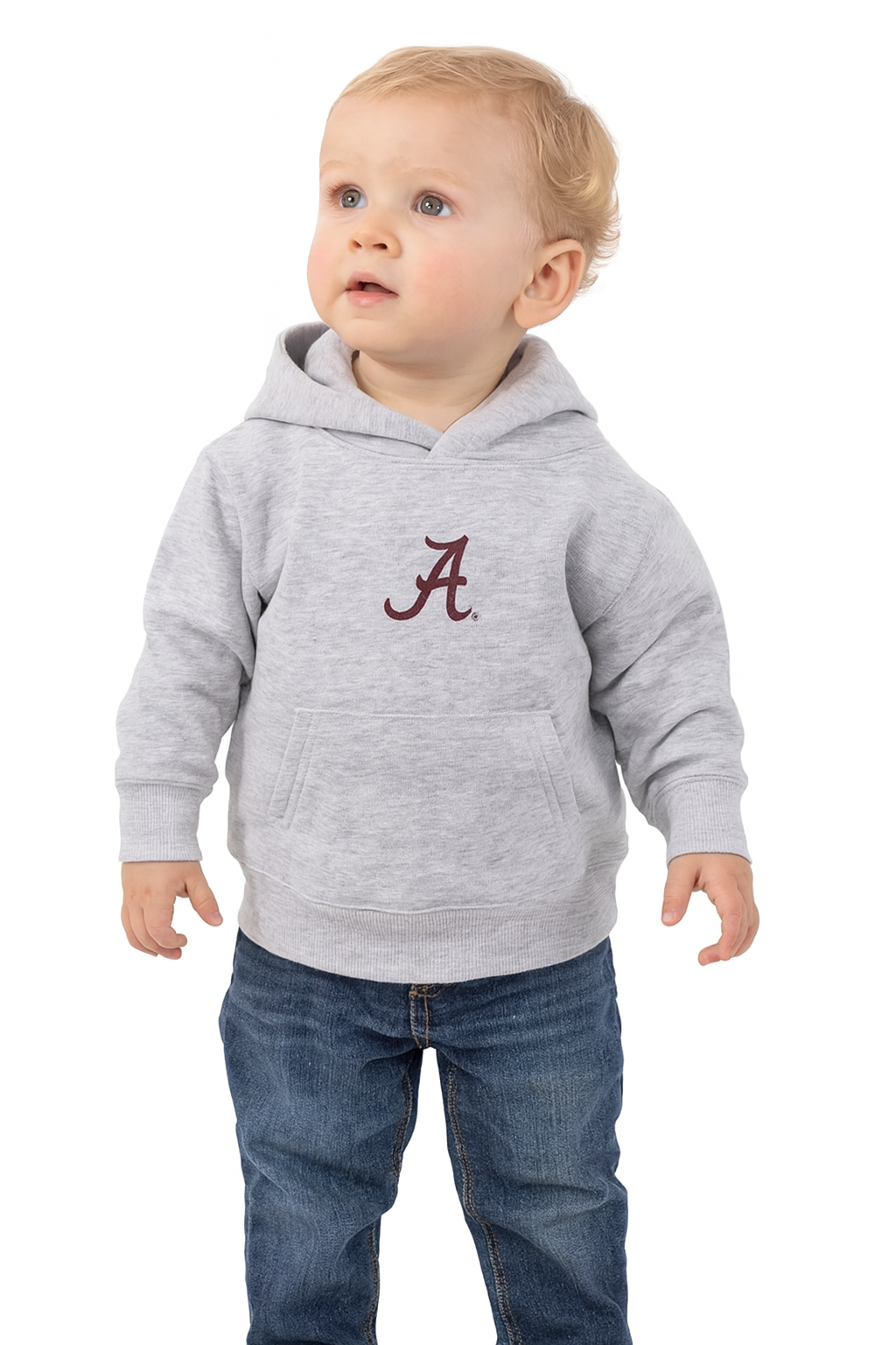 Alabama Football Hoodie in Heather Grey