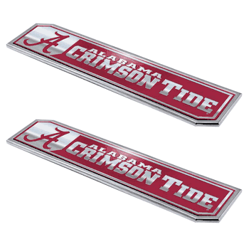Alabama Crimson Tide 2 Piece Heavy Duty Aluminum Embossed Truck Emblem Set