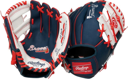 Atlanta Braves 10-Inch Team Logo Glove J&W Sports Apparel Rawlings