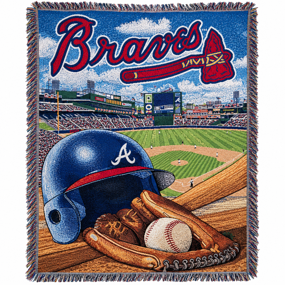 Atlanta Braves MLB Woven Tapestry Throw Blanket