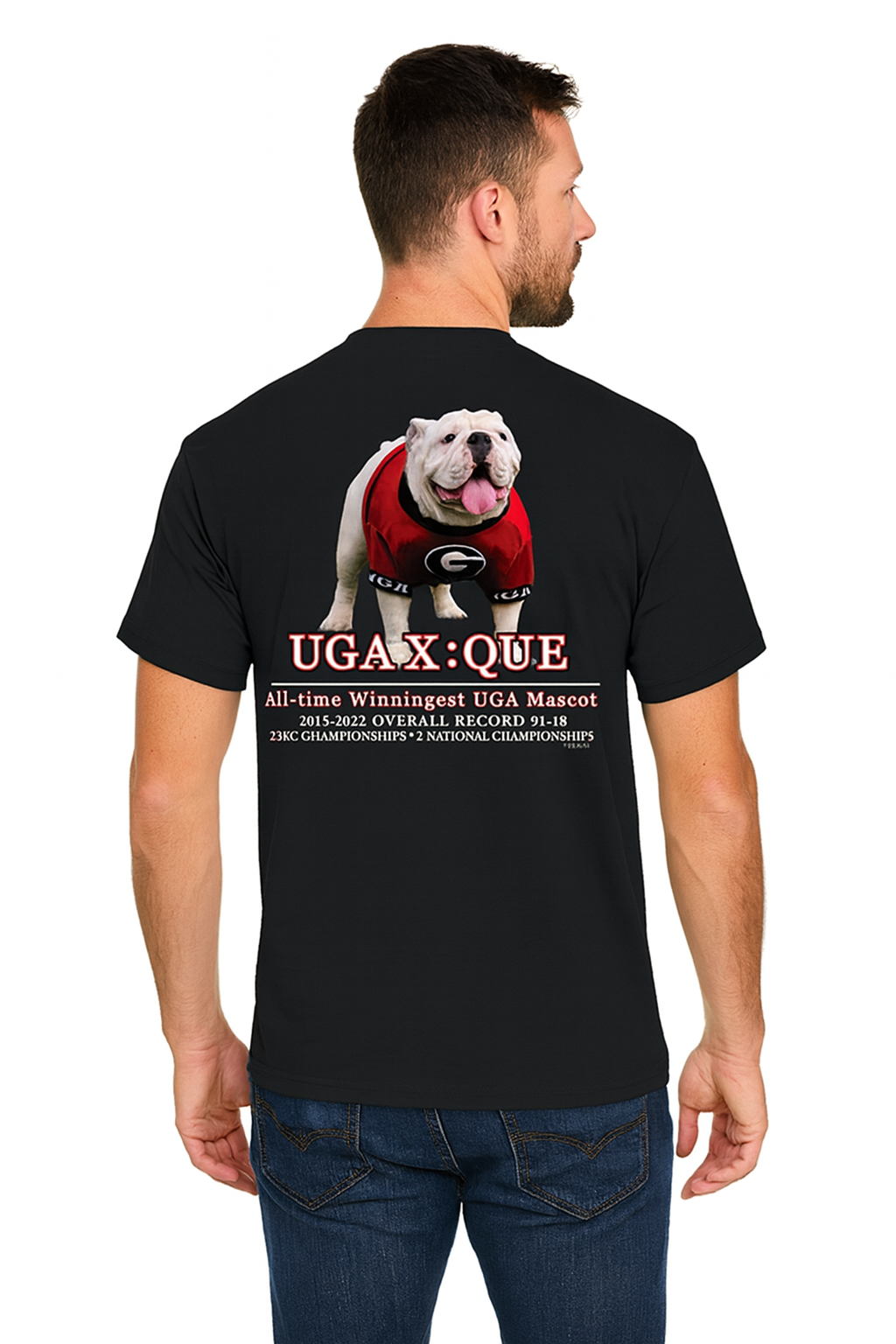 Georgia Bulldogs  - UGA Que X Black Memorial T-Shirt