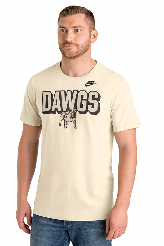 Georgia Bulldogs Nike Team Bold T-Shirt - Natural - J&W Sports Apparel