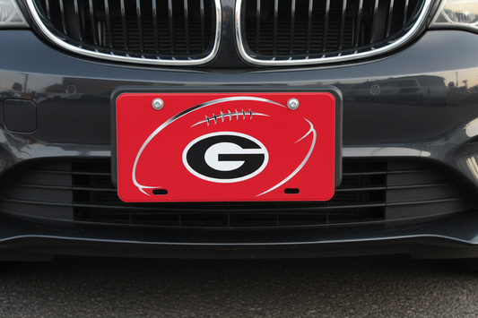 Georgia Bulldogs  Football Red License Plate