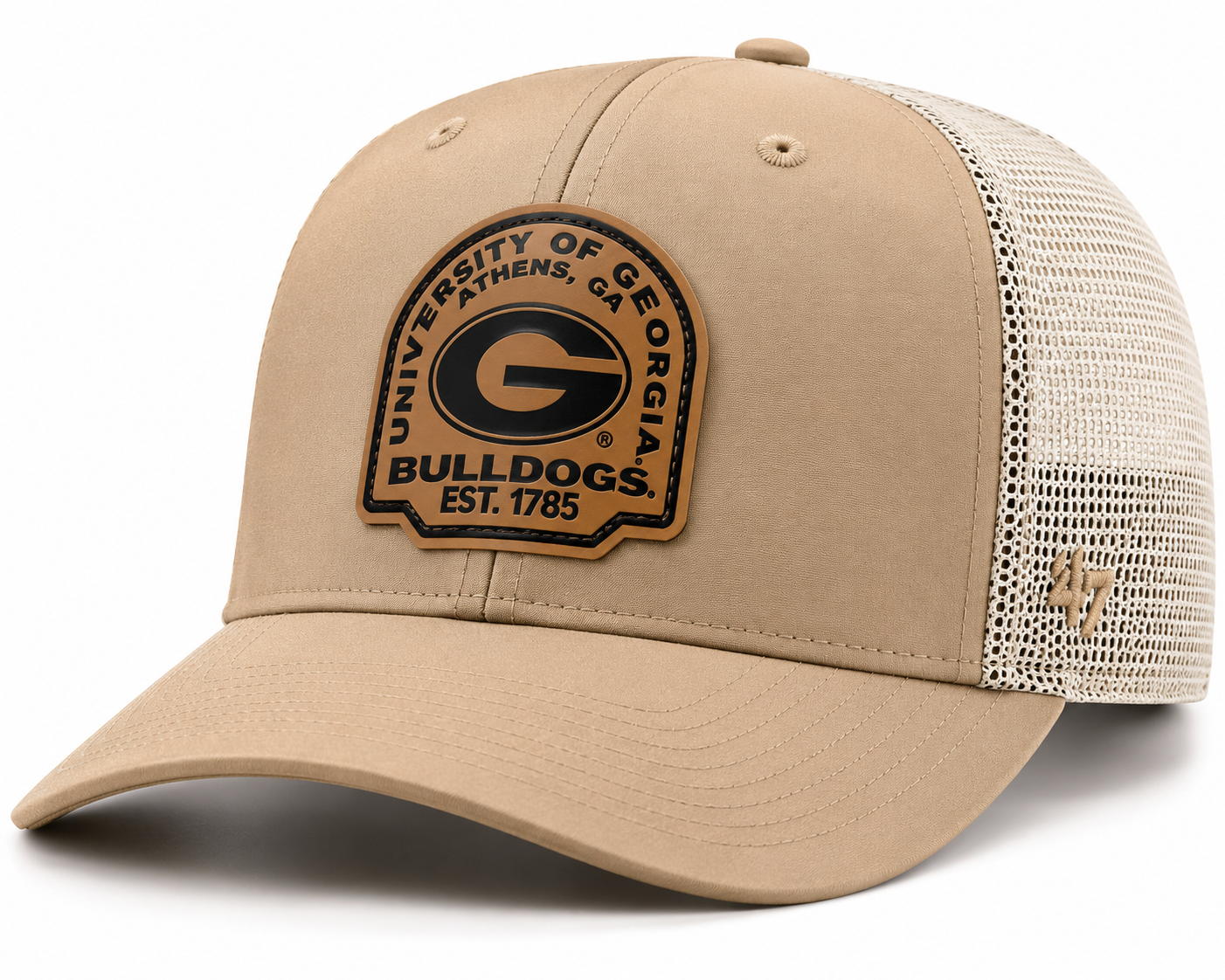Georgia Bulldogs Khaki  Bonehide Trucker Adjustable Hat