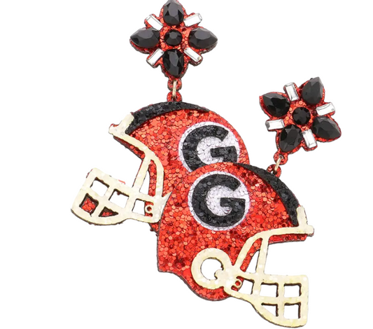 Georgia Football Helmet Earrings