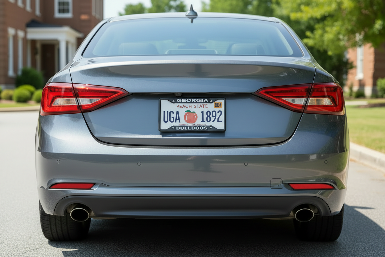 Georgia Bulldogs License Plate Black Frame SS