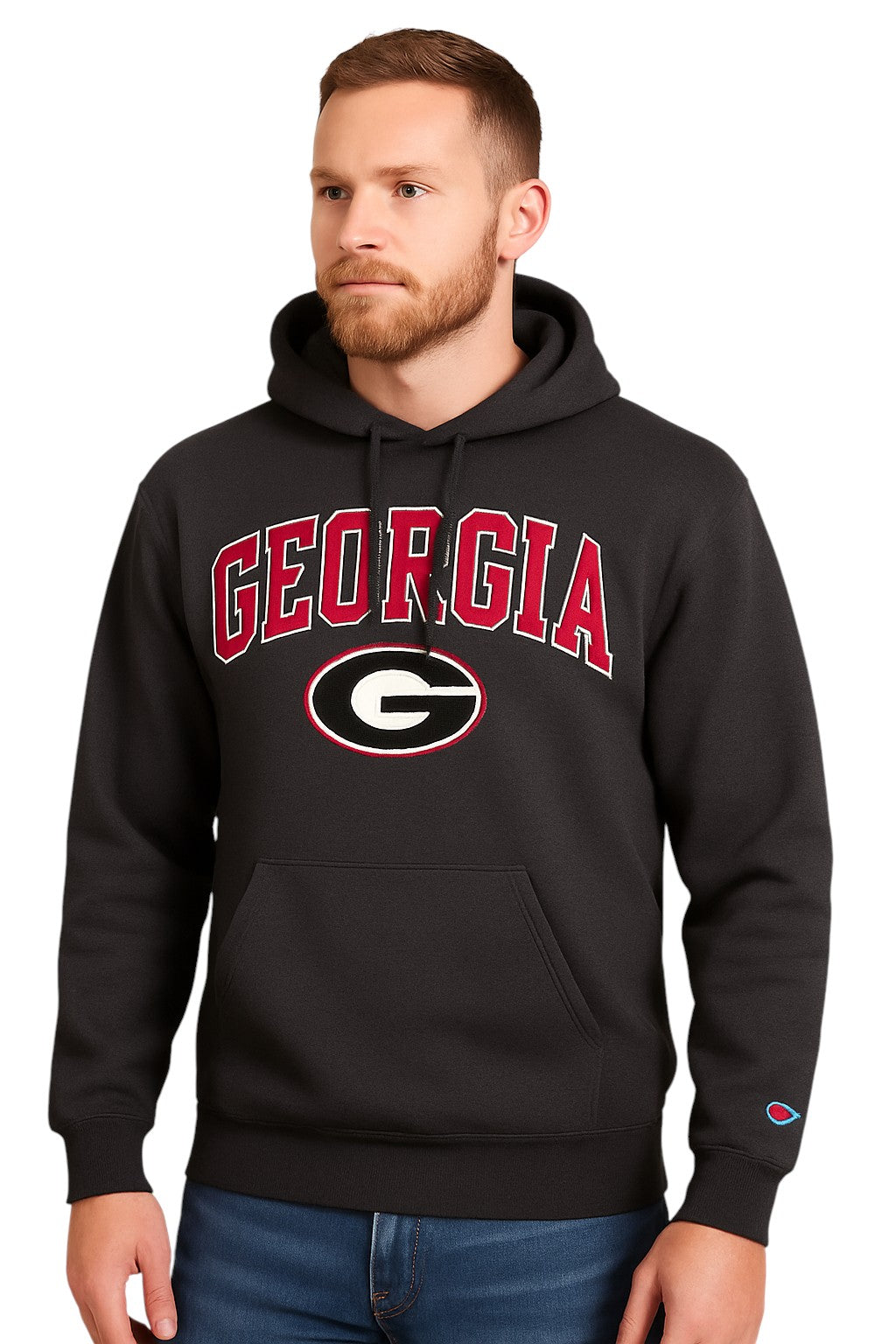 Georgia Bulldogs Black Powerblend Fleece Hoodie
