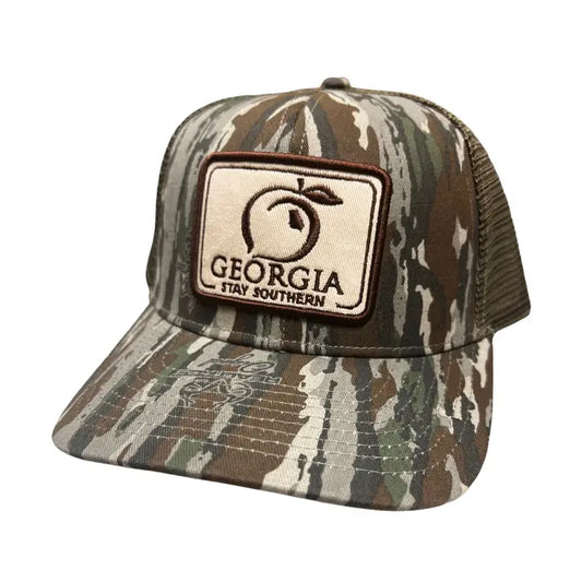 Peach State Pride - Georgia Patch Mesh Back Trucker Hat - Realtree Original™ Camo