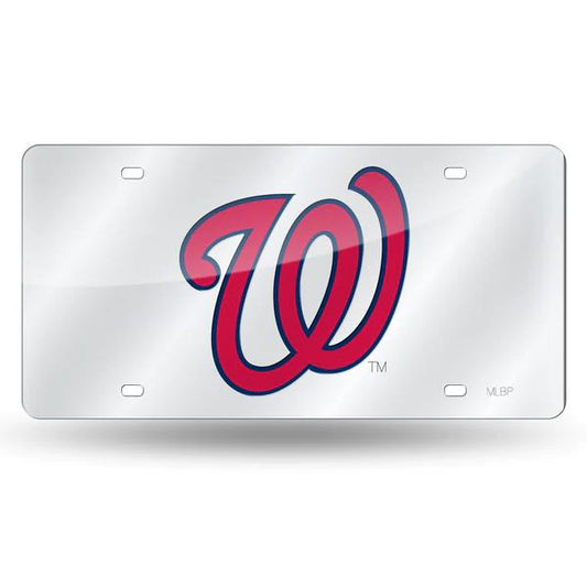 Washington Nationals Chrome Laser Tag License Plate