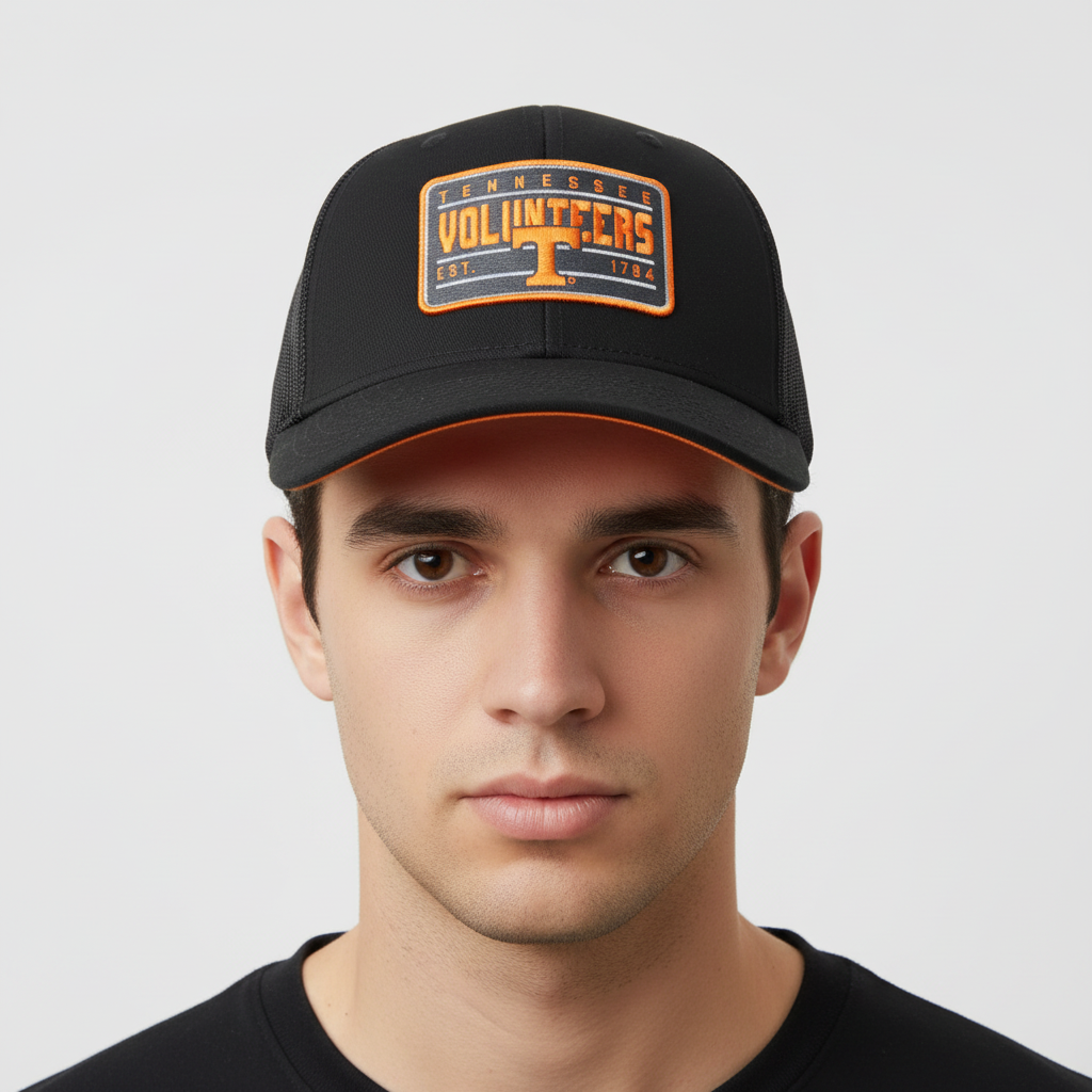 Tennessee Volunteers - Black Hardline Trucker Hat