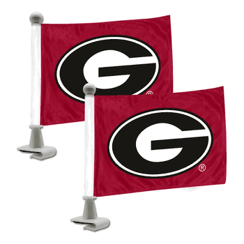 Georgia Bulldogs Ambassador Flags - 2 Pack Mini Auto Flags, 4in X 6in